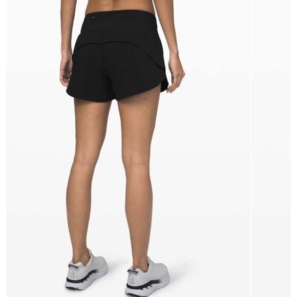 NWT Lululemon Speed Up Mid-Rise Short 4" Black Sz 6 Run Walk Workout Fully Lined - Picture 5 of 10